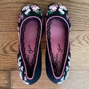 Rare Irregular Choice Lace and Floral Heels